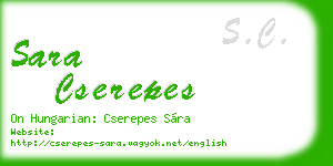 sara cserepes business card